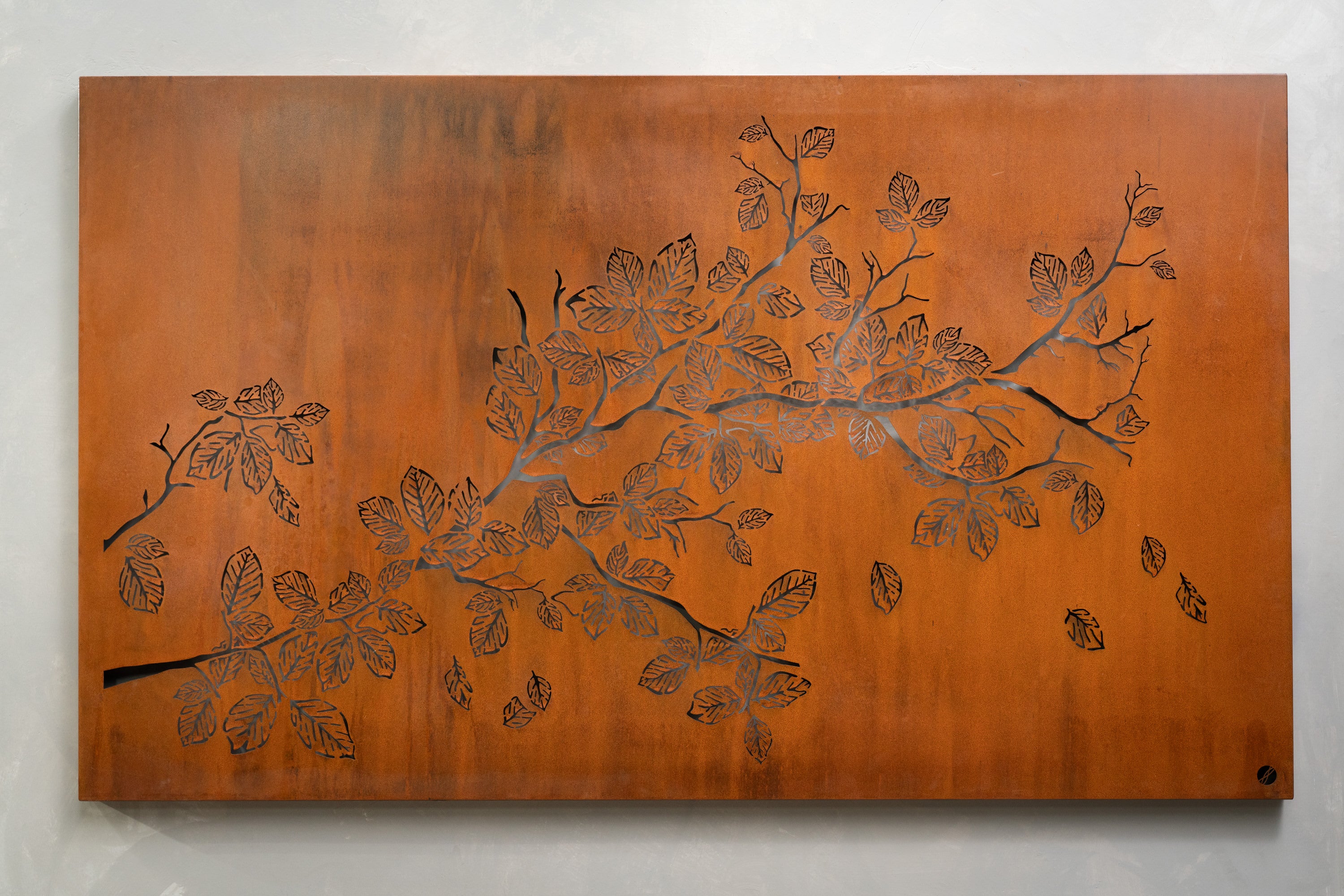 Falling Birch Metal Wall Art