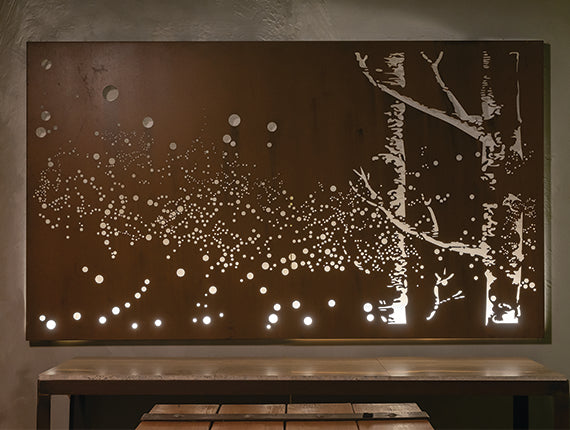 Fireflies Metal Wall Art