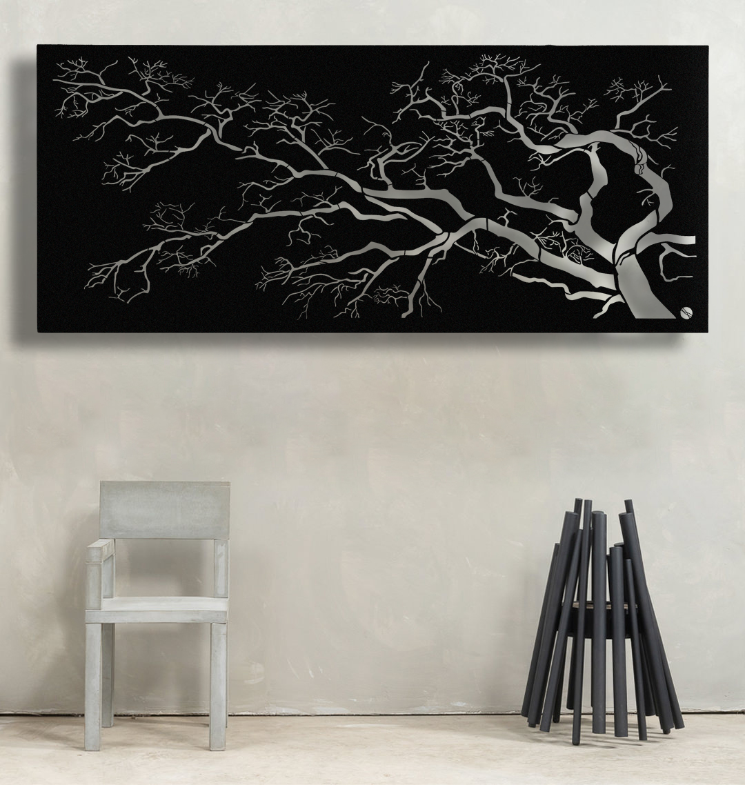 Polarised Tree Metal Wall Art