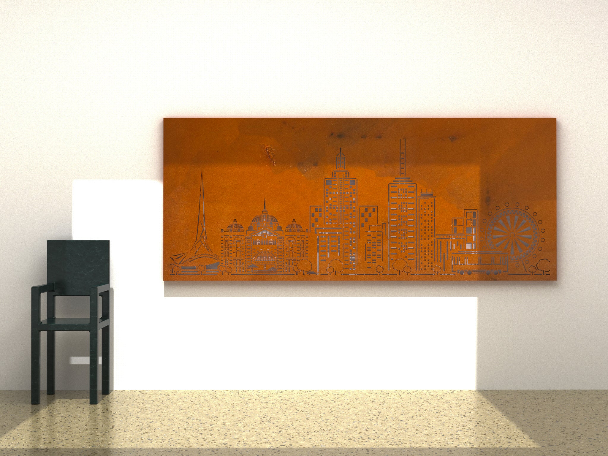 Melbourne Skyline - Metal Wall Art