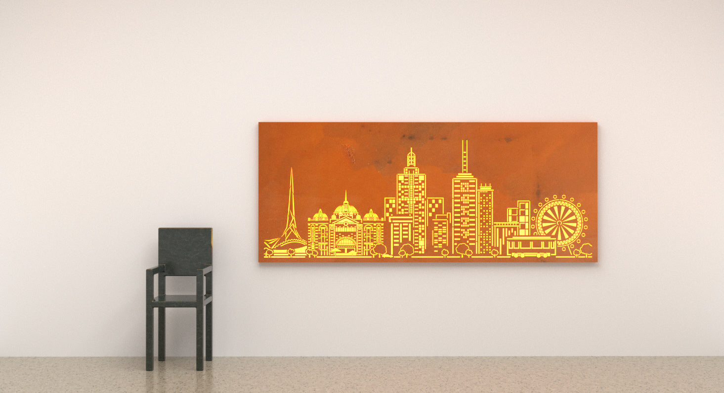 Melbourne Skyline - Metal Wall Art