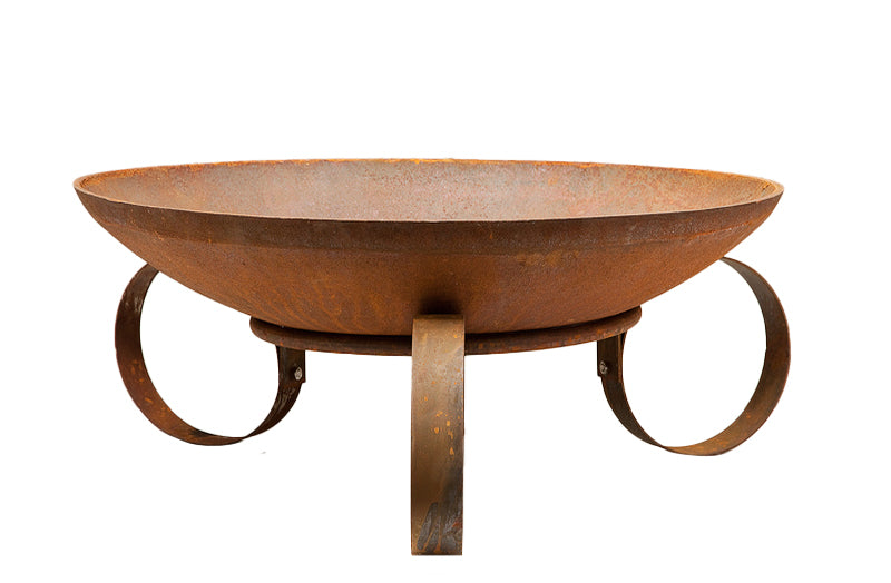 Ring Fire Pit Base with Cast Iron Bowl