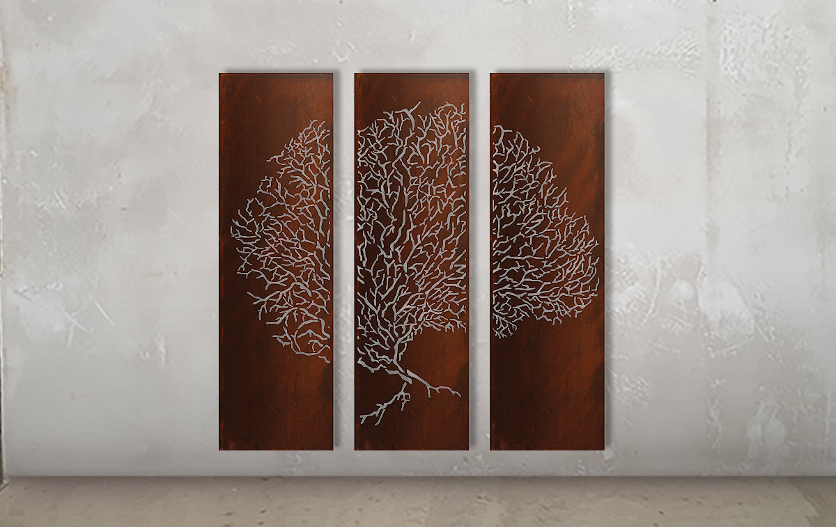 Sea Fan Triptych – Metal Wall Art