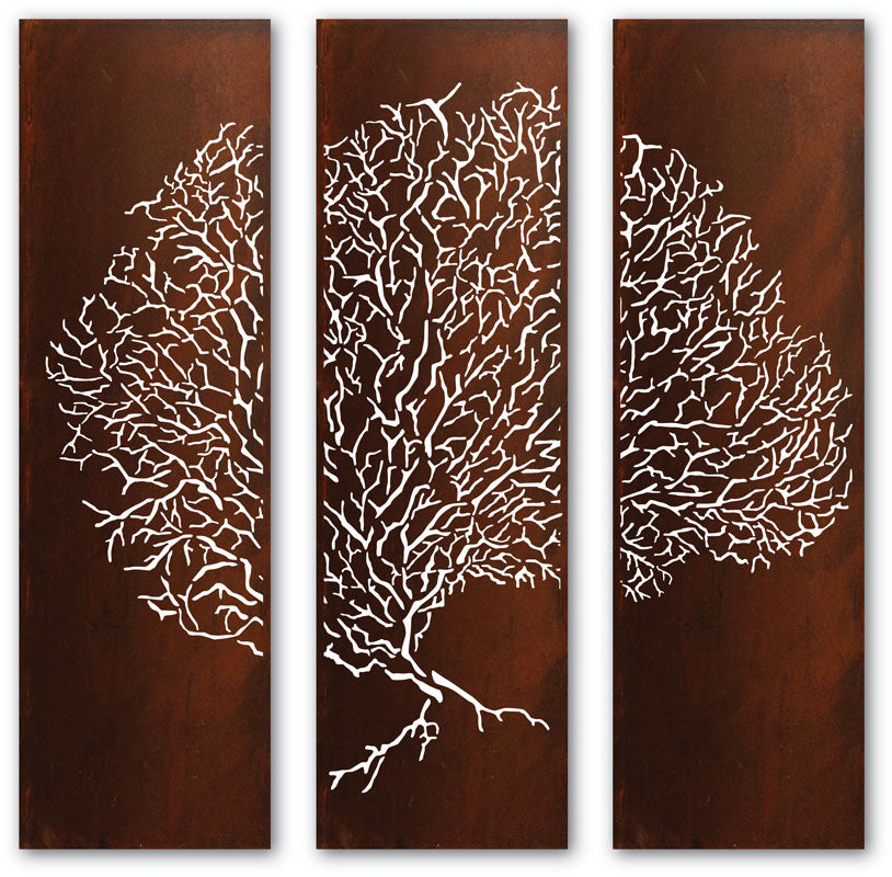 Sea Fan Triptych – Metal Wall Art